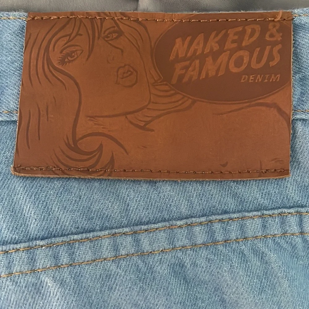 Naked & Famous Denim Light Blue Skinny Jeans - Picture 3 of 5
